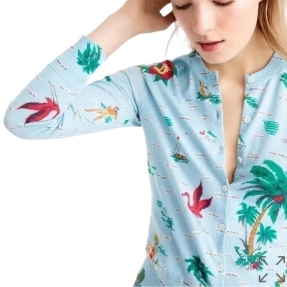 J. Crew Florida‎ Map Sweater Size Medium - Picture 3 of 16